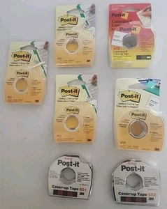 3M Post-it Labeling and Cover-Up Tape 658 652 651 - Lot of 7 rolls - Picture 1 of 6