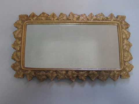 Vintage Syroco 25" Wood Composite Acanthus Leaf Wall Mirror Cover