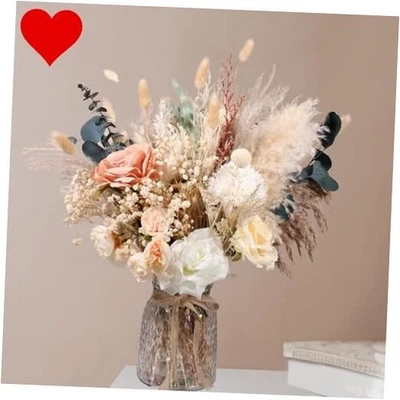 100pcs High End Artificial Flowers Dried Pampas Decor high end bouquet in vase - Image 1 of 4