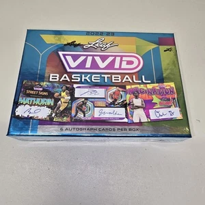 2022/23 Leaf Vivid Basketball Factory Sealed 6 Auto Per Hobby Box - Picture 1 of 4