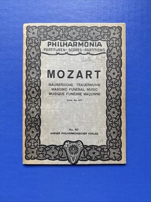 Mozart - Masonic Funeral March - Philharmonia Miniature Study Score PB - Image 1 of 4