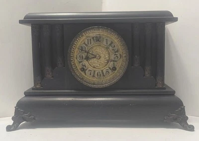 Wm. L. Gilbert Vintage Six Pillar Mantle Clock W/"1907" Movement Parts Or Repair - Image 1 of 4
