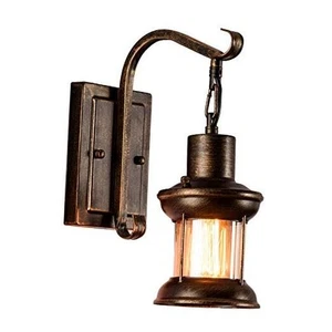 Industrial Vintage Single Head,  Rustic Nordic Glass Wall Sconce 1-pack - Picture 1 of 8