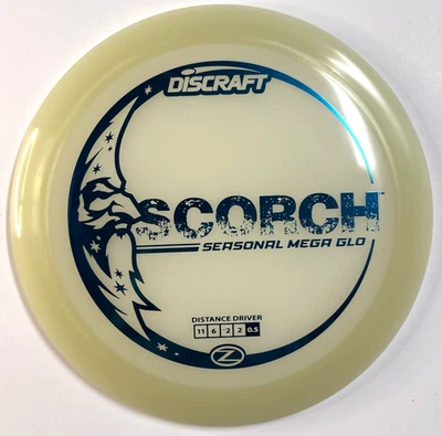 Discraft Seasonal MEGA Glo Scorch - 175g Distance Driver Neutral Flatness New - Image 1 of 3