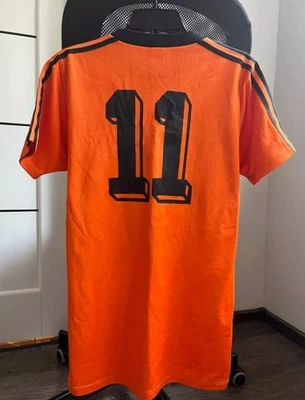 ADIDAS VINTAGE 80 e #11 FOOTBALL SHIRT SOCCER MADE IN WEST GERMANY sz. 7 / 8 - Image 1 of 4