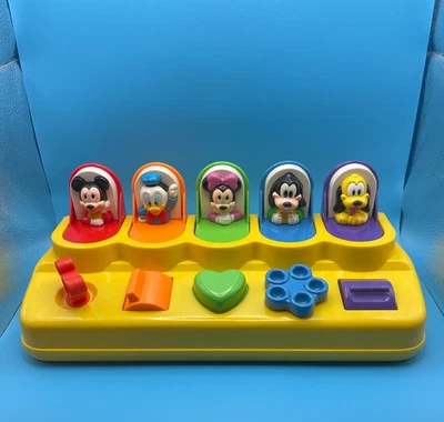 Juguete de colección Disney Mattel Mickey Mouse & Friend Play 'n Pop años 80 AMARILLO #66090 Foto 1 de 4