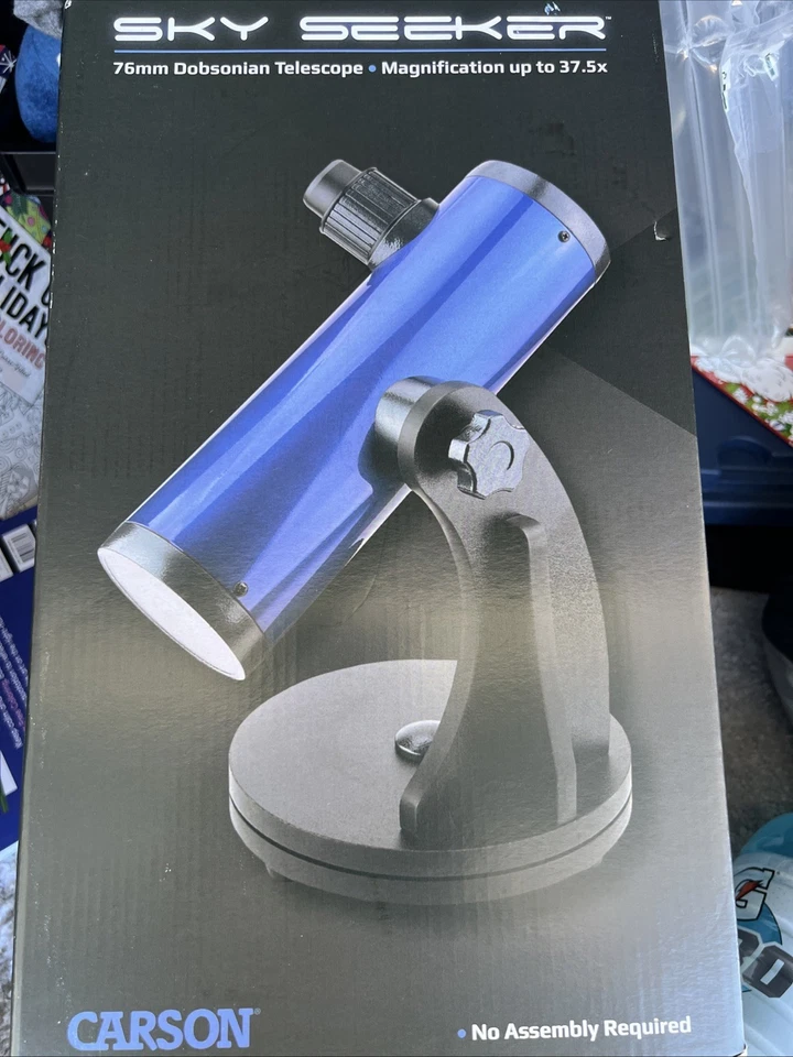 Carson SkySeeker 15x-37.5x Newtonian Reflector Beginner Telescope with Universal - Image 1 of 4