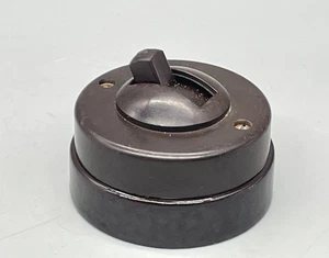 Vintage Crabtree Vitreous 1 Way Bakelite & Ceramic Dolly Light Switch 250v 5Amp - Picture 1 of 9