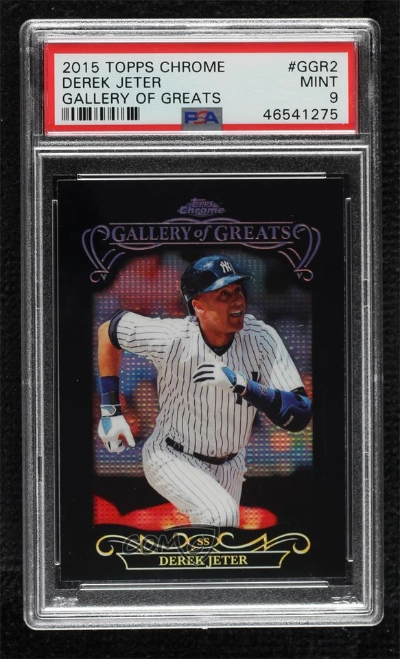 2015 Topps Chrome Gallery of Greats Derek Jeter #GGR-02 PSA 9 MINT HOF - Image 1 of 2