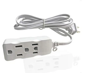 3 Outlet Surge Protector Power Strip,Flat pins Socket,3FT,6Ft,9Ft,15Ft Bulb,T... - Picture 1 of 9