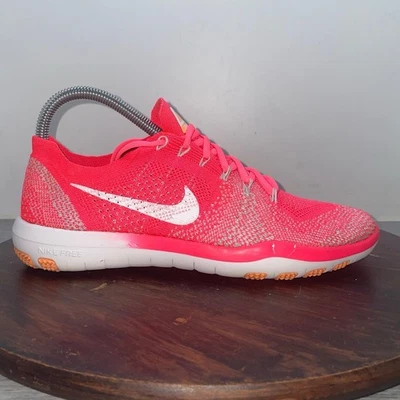 Кроссовки Nike Free Focus Flyknit беговые спортивные туфли женские размер 7,5 ярко-розовые - Изображение 1 из 4