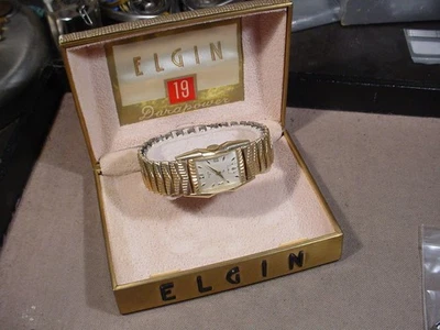 Винтажные мужские наручные часы Elgin 10 кг 19 камней ручной завод с коробкой 4 ремонт 671 NR - Изображение 1 из 4