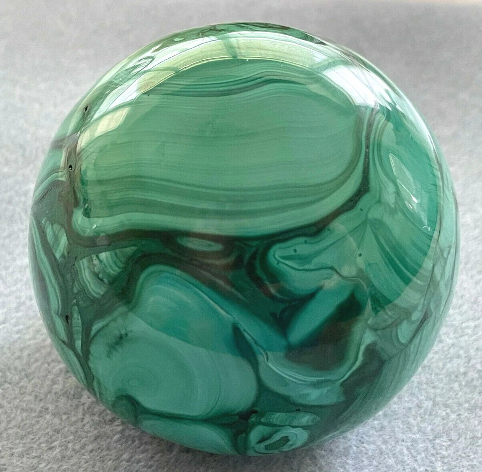 68 mm (1 lb. Esfera de malaquita de Afganistán de 3,6 oz), hermosa y genuina Foto 1 de 4