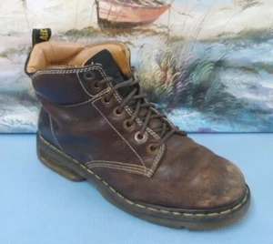 Botas Dr Martens Para Hombres UK9/USM10 Cuero Marrón Envejecido Bonitas 11410 7 Ojales - Imagen 1 de 12