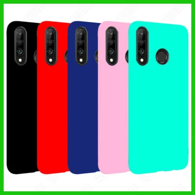 Cover per Huawei P30 Lite in Silicone TPU Custodia Protezione Pellicola di Vetro - Immagine 1 di 4