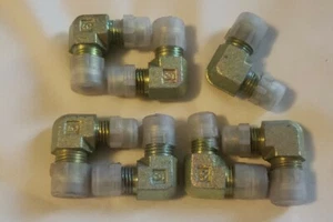 (7) 2500-05-04 Steel 5/16" MJ x 1/4" MJ 90° JIC Elbow - Picture 1 of 1