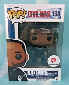 BLACK PANTHER UNMASKED CIVIL WAR Funko Pop # 138 Walgreens Exclusive NIB - Picture 1 of 6