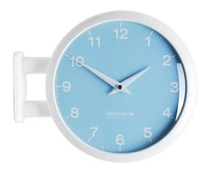 Modern Art Design Double Sided Wall Clock Station Clock Home Decor - MPastel(BL) - Picture 1 of 3