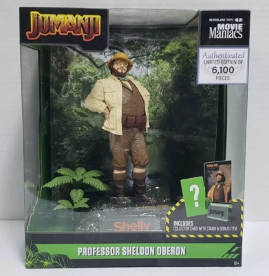Figura limitada de 6" del profesor Sheldon Oberon Jumanji McFarlane Toys Movie Maniacs Foto 1 de 4