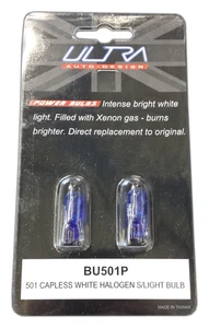 Ultra 501 (T10/W5W) 12v Capless Sidelight Power Bulbs - Picture 1 of 2