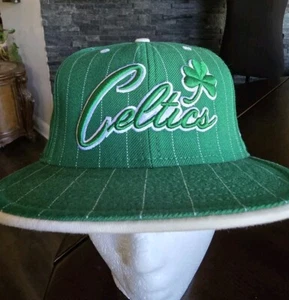 Vintage Boston Celtics Script Pinstripe New Era 59FIFTY Size 7 1/8 - Picture 1 of 4