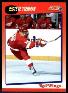 1991-92 Score Canadian Bilingual Base Steve Yzerman Detroit Red Wings #190