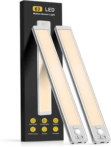 Under Cabinet Lights, 63 LED Rechargeable Battery Operated Motion Sensor Light - Picture 1 of 7