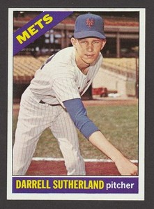 1966  TOPPS  BASEBALL  # 191  DARRELL SUTHERLAND  RC  EX+   INV 1223