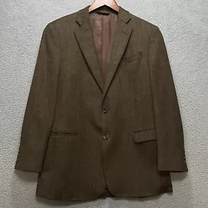 BROOKS BROTHERS 346 Sport Coat Mens 40R Brown Wool Herringbone Fitzgerald Fit - Picture 1 of 9