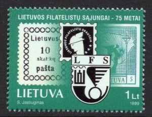 LITUANIA MNH 1999 75º Aniversario de la Sociedad Filatélica Lituana - Imagen 1 de 1