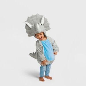 Infant Baby Triceratops Grey Dinosaur Costume Size 12-18 mths