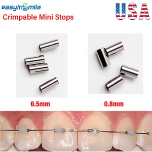 Easyinsmile Dental Orthodontic Crimpable Mini Stop Crimpable Hook Stop S/L 10Pcs - Picture 1 of 9