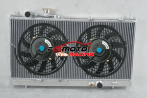 ALUMINUM RADIATOR & FANS For 1999-2003 2001 2002 MAZDA PROTEGE / PROTEGE5 Manual - Picture 1 of 7