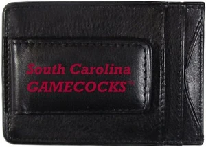 University of South Carolina Gamecocks Black Leather Wallet, Front Pocket... - Picture 1 of 3