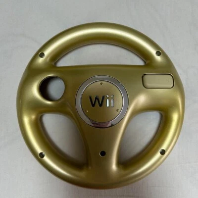 Club Nintendo Limited Super Mario Kart Gold Steering Wheel  Wii U Controller - Image 1 of 2