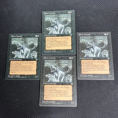 Ghost Hounds MTG Homelands Magic the Gathering Black Playset Vintage 4 - Image 1 of 4