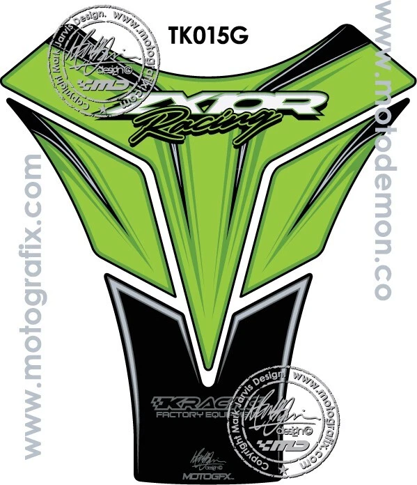 Protector de almohadilla de tanque verde para motocicleta Kawasaki ZX10R 2008-2015 Motografix gel 3D Foto 1 de 1