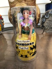 Dashboard Hula Girl Doll Hawaiian Skirt Bobble Tiki Car "Sweet KeAloha" Yellow