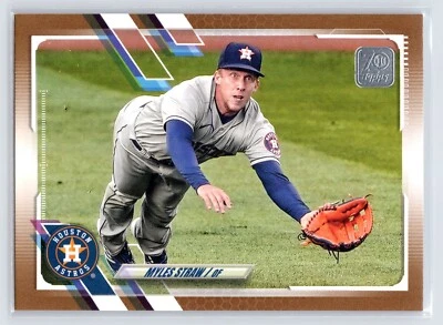 2021 Topps Update Gold #US317 Myles Straw /2021 Houston Astros 193872 - Image 1 of 2