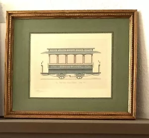 Kenneth Chapman Farblithographie signiert New York Pferd gezeichnete Straßenbahn 1890 - Bild 1 von 14