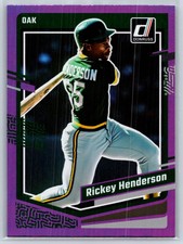 2023 Panini Donruss #189 Rickey Henderson  Purple Oakland
