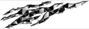 Checkered flag rip vinyl graphic decal motorcycle go kart race car decal - Picture 1 of 2