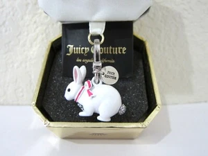 NEW IN BOX LIMITED Juicy Couture 3D PAVE SNOW BUNNY EASTER RABBIT BRACELET CHARM - Picture 1 of 12
