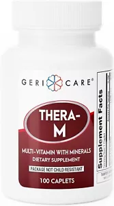 GeriCare Thera-M Multivitamin with Minerals, Nutritional Supplement, 100 Caplets - Picture 1 of 7