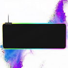 Extra Large Table Pad With RGB Lighting, Thickened Mouse Pad In Pure Black, Cool