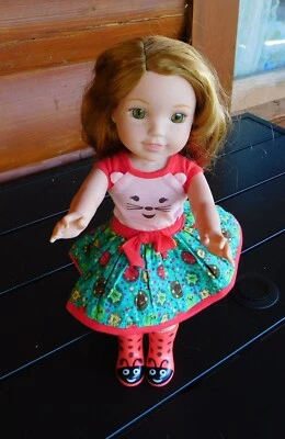 Muñeca American Girl Wellie Wishers ojos avellana pecas Willa 14" pelo rojo  Foto 1 de 4