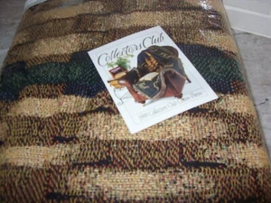 Longaberger Collectors Club 1999 Tapestry Cotton Throw Blanket 46" x 67" NEW - Picture 1 of 6