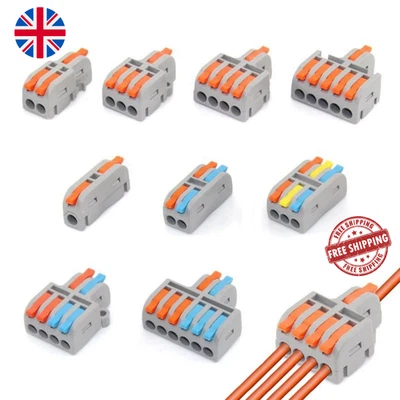 50x Mini Fast Wiring Cable Connectors Universal Compact Electrical Splitter - Image 1 of 4