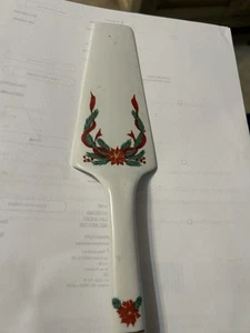 VINTAGE CERAMIC CHRISTMAS CAKE SERVER - Picture 1 of 2