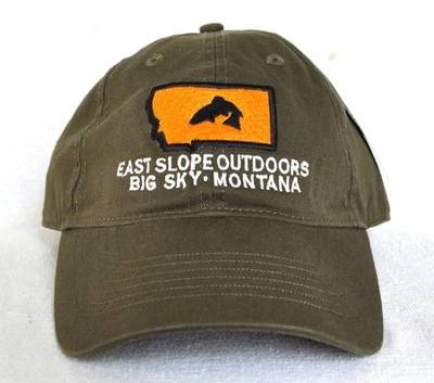 *EAST SLOPE OUTDOOR BIG SKY MONTANA* Gorra de pesca con mosca trucha sombrero OURAY 51001 Foto 1 de 3